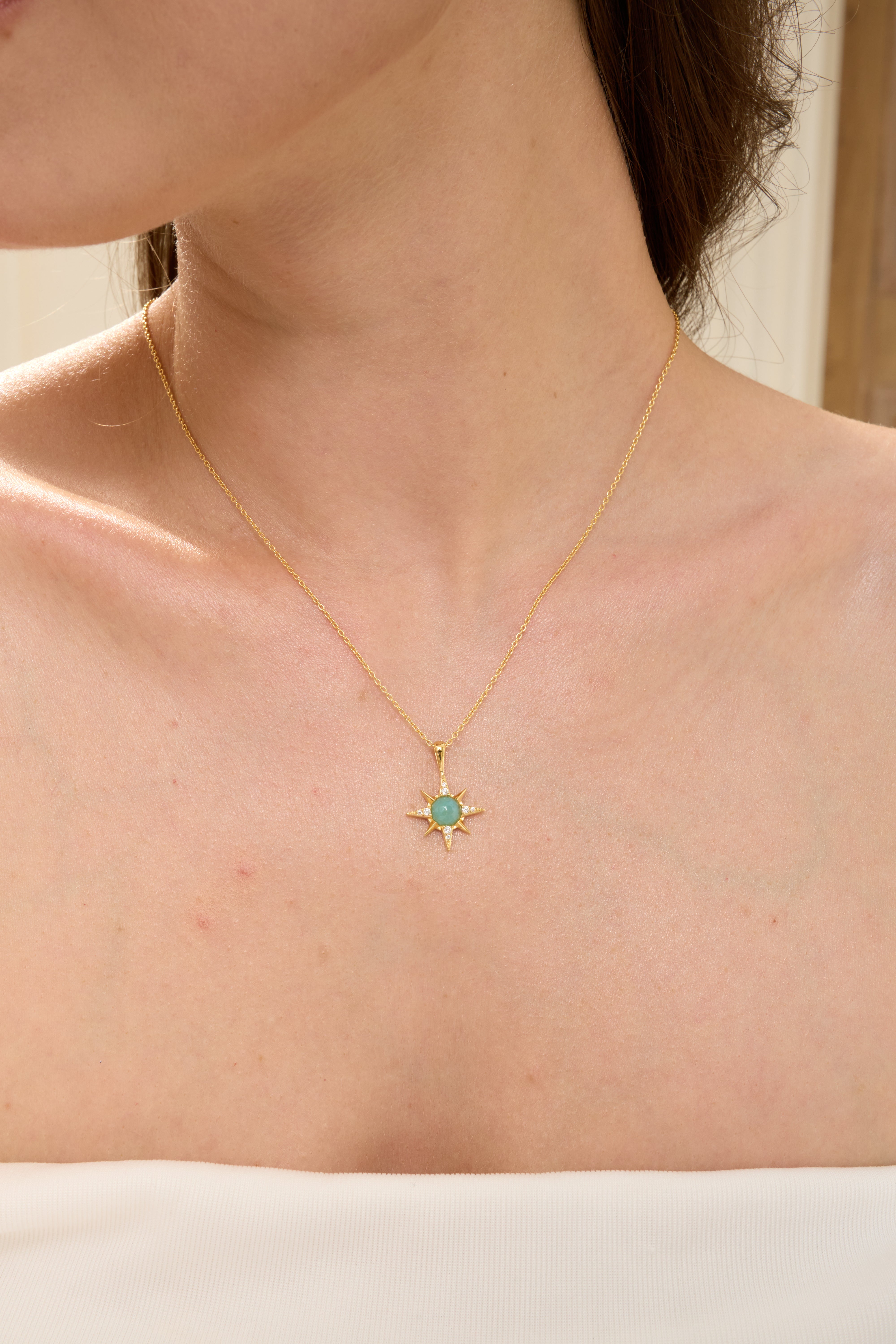 Near the stars Necklace - Blue Opal