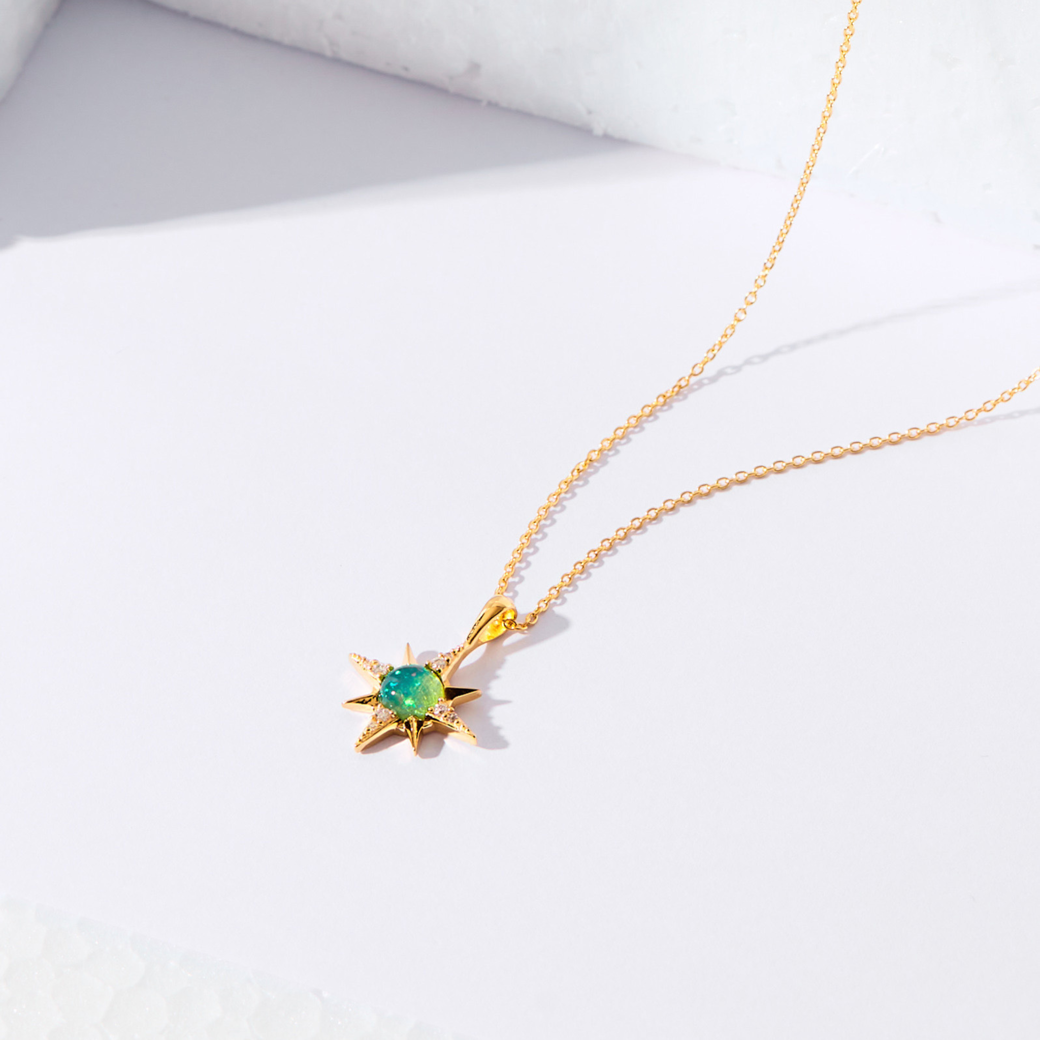 Near the stars Necklace - Blue Opal