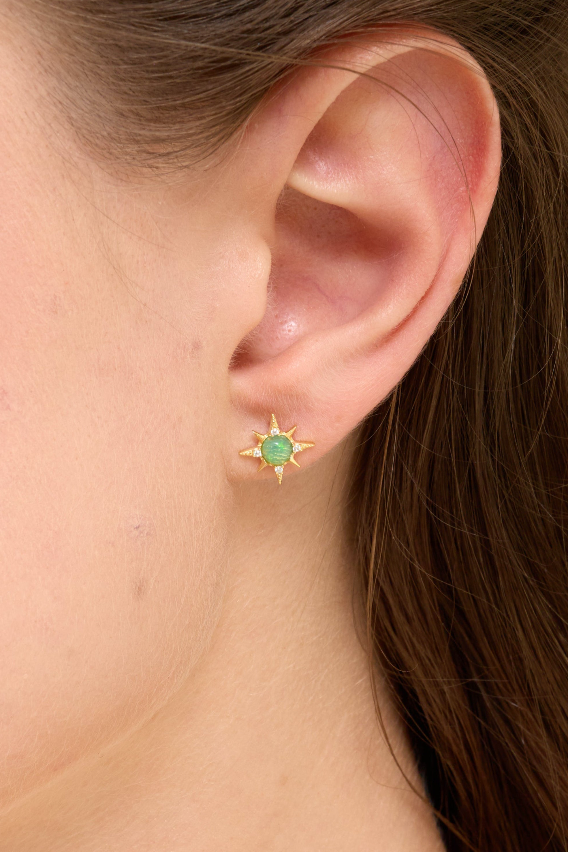 Near the stars Earrings - Blue Opal