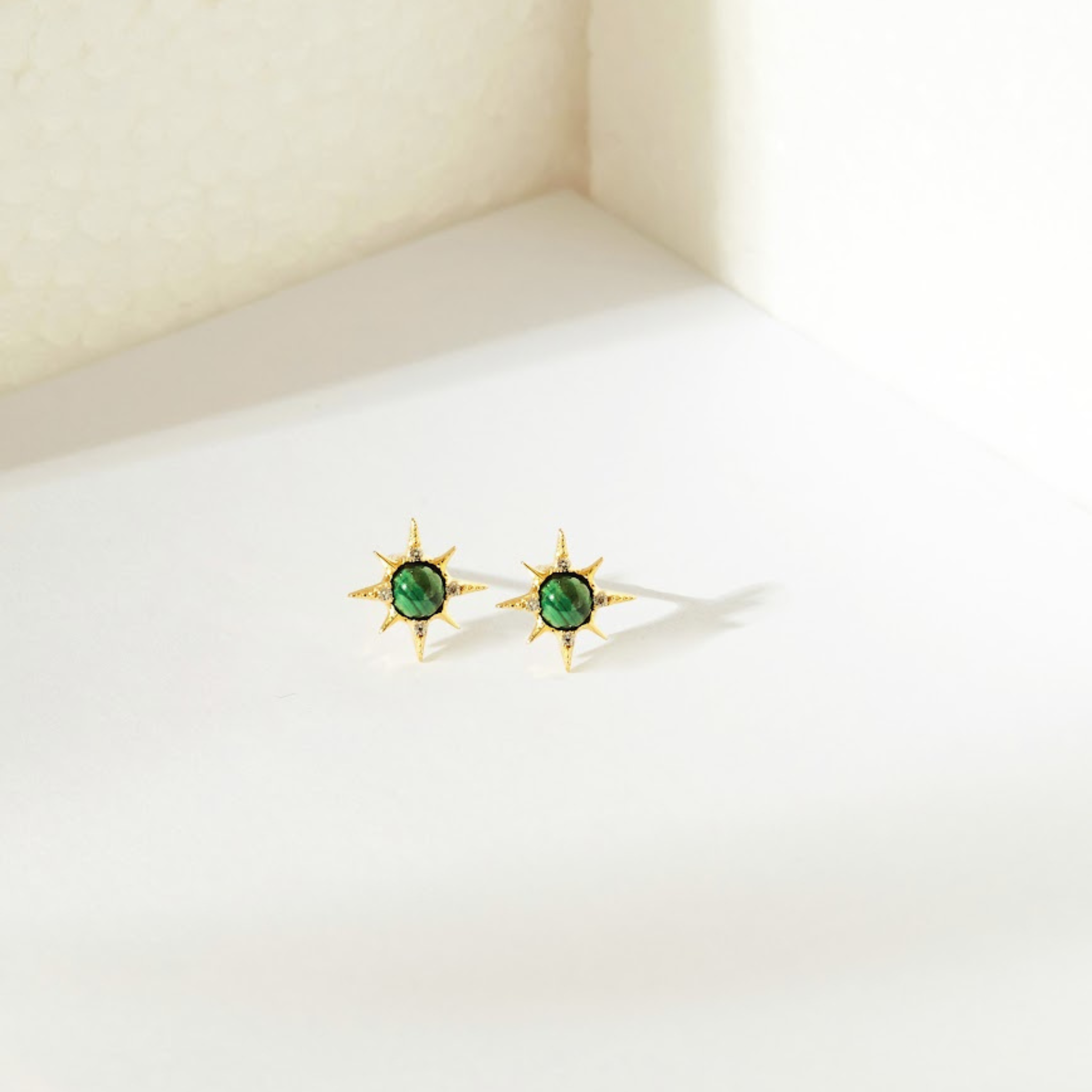 Near the stars Earrings - Malachite