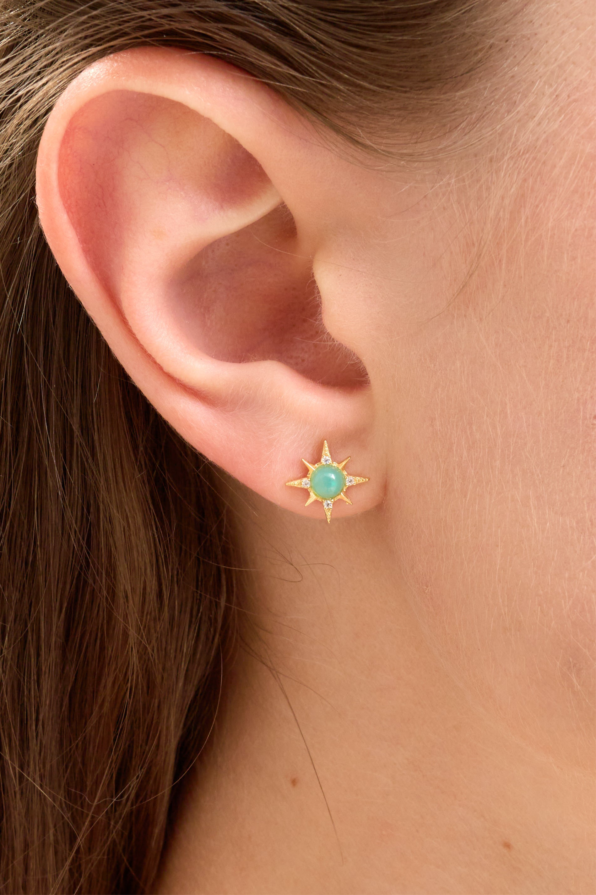 Near the stars Earrings - Blue Opal