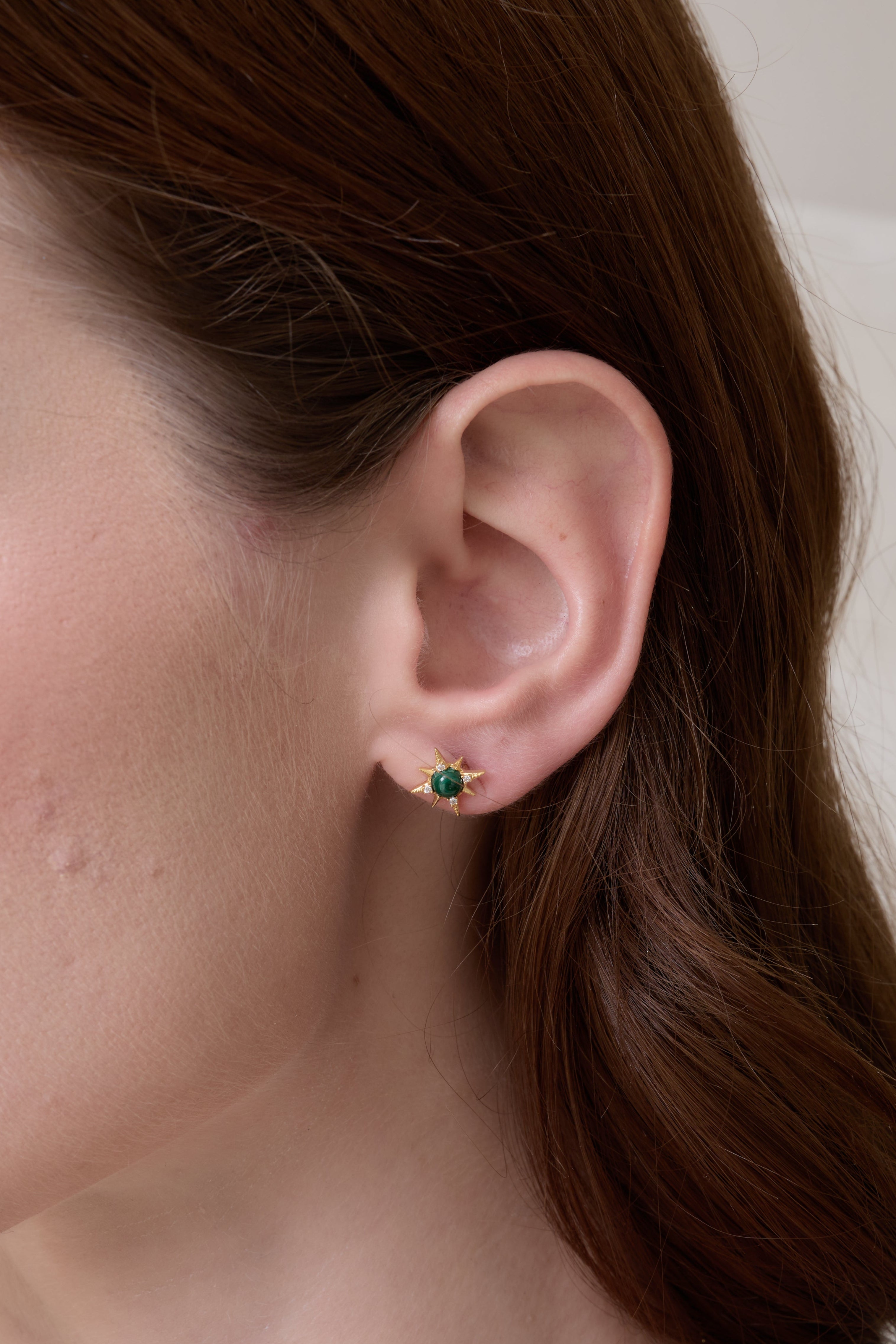 Near the stars Earrings - Malachite