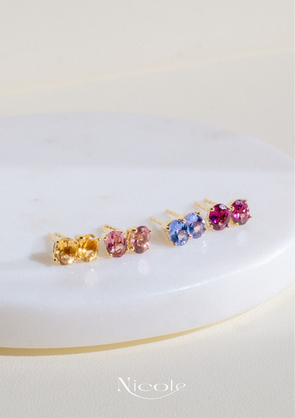 Tanzanite stud Earrings