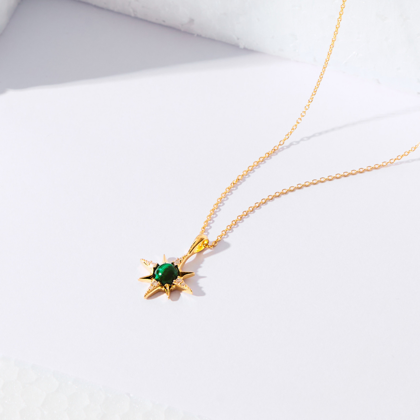 Near the stars Necklace - Malachite