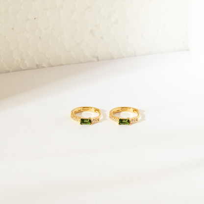 Vert Earrings - Green Quartz