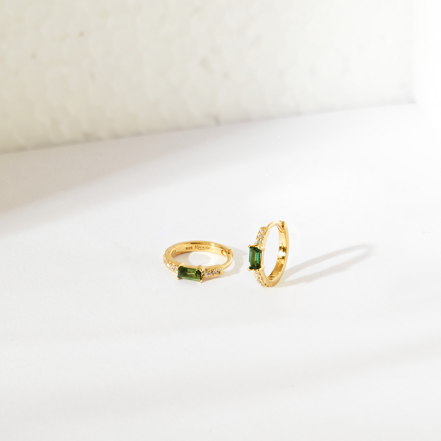 Vert Earrings - Green Quartz