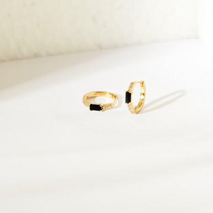 Noir Earrings - Black Onyx