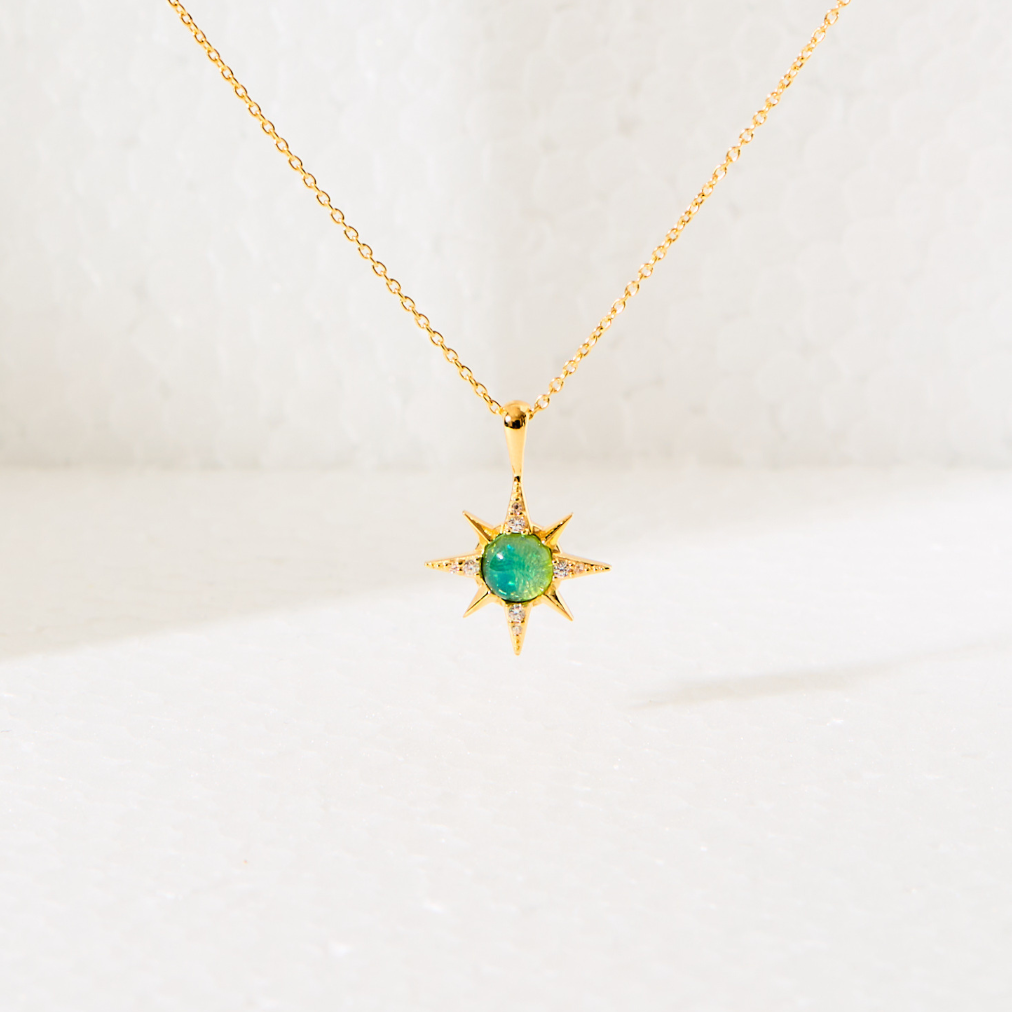 Near the stars Necklace - Blue Opal