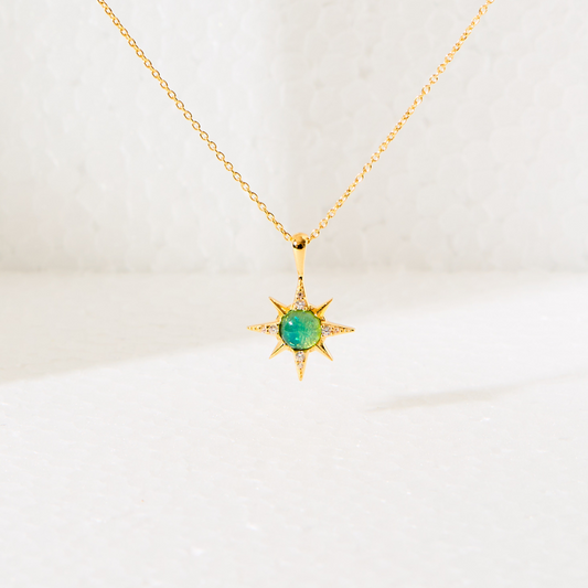 Near the stars Necklace - Blue Opal