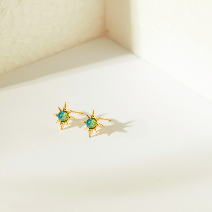 Near the stars Earrings - Blue Opal