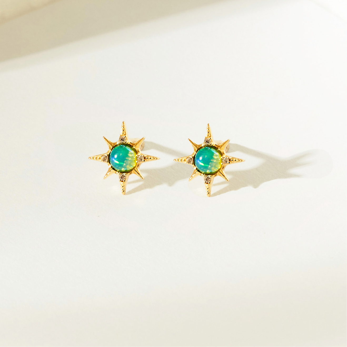 Near the stars Earrings - Blue Opal