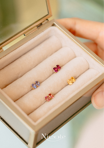 Tanzanite stud Earrings