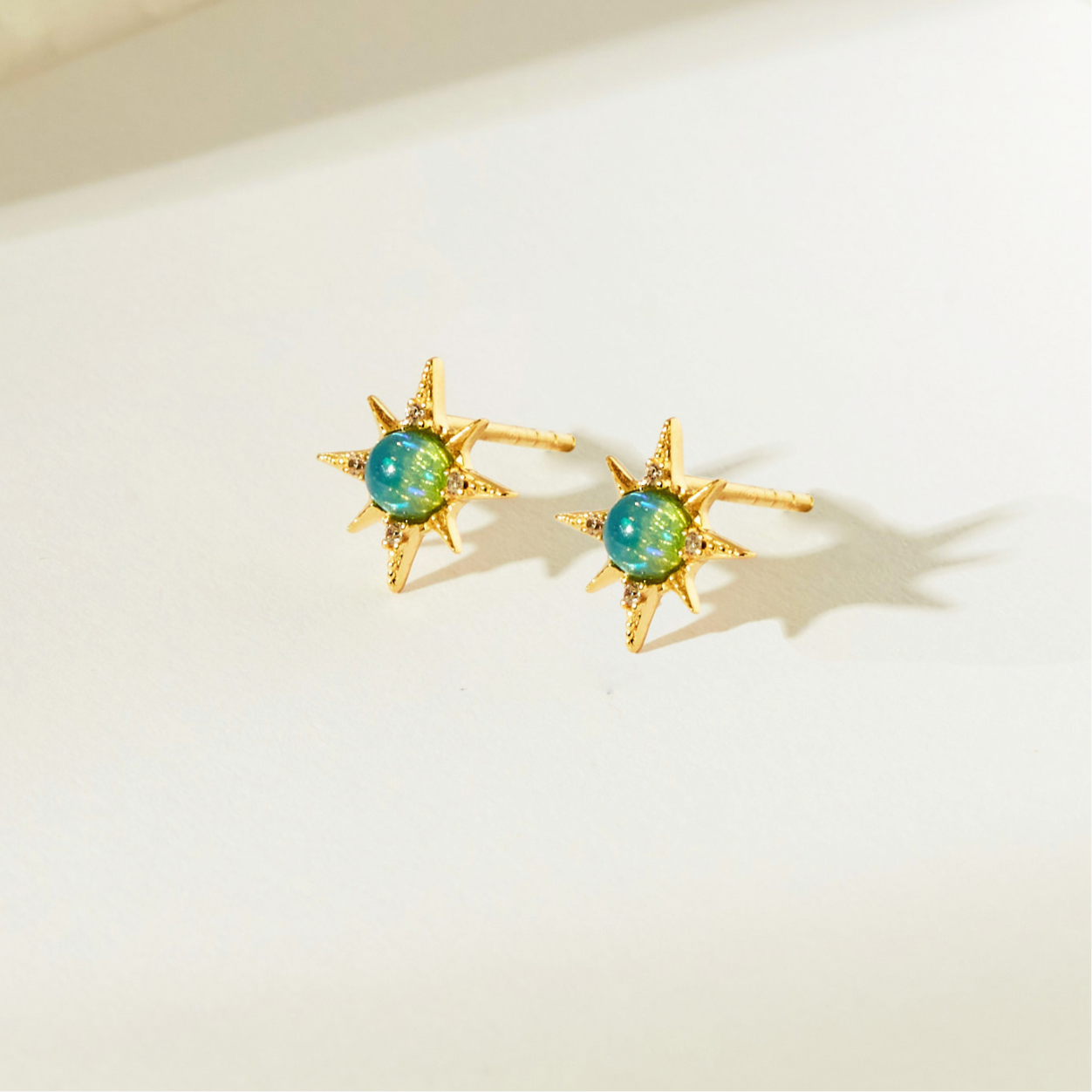 Near the stars Earrings - Blue Opal